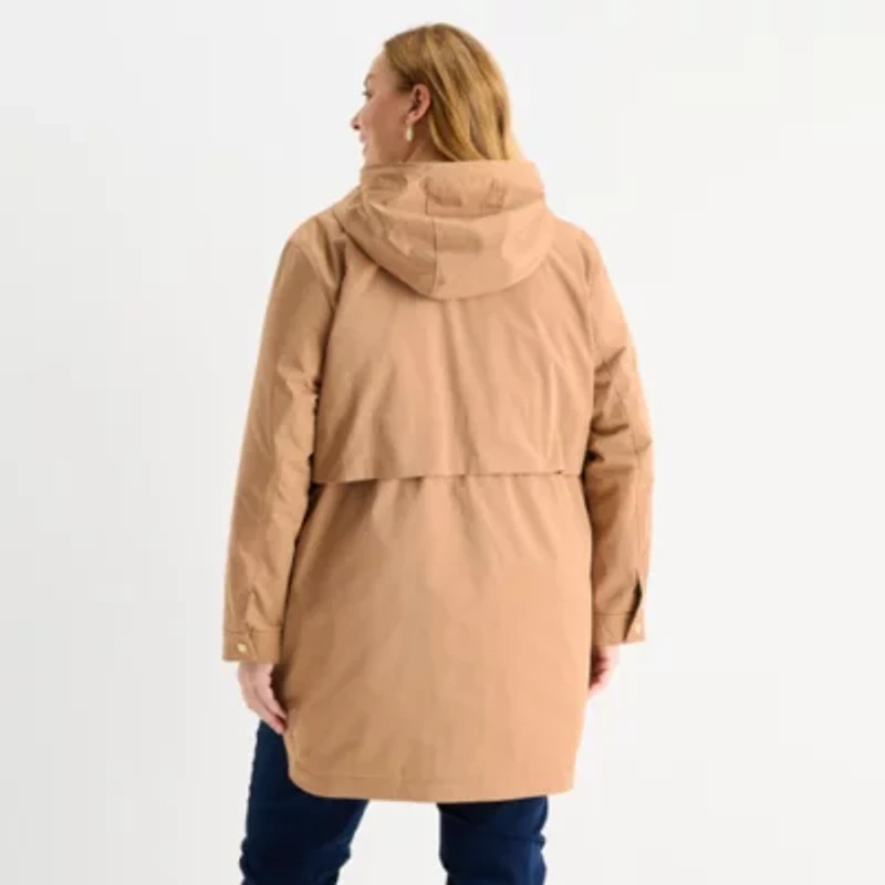 Liz Claiborne Womens Midweight Plus Anorak