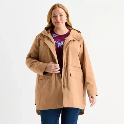 Liz Claiborne Womens Midweight Plus Anorak