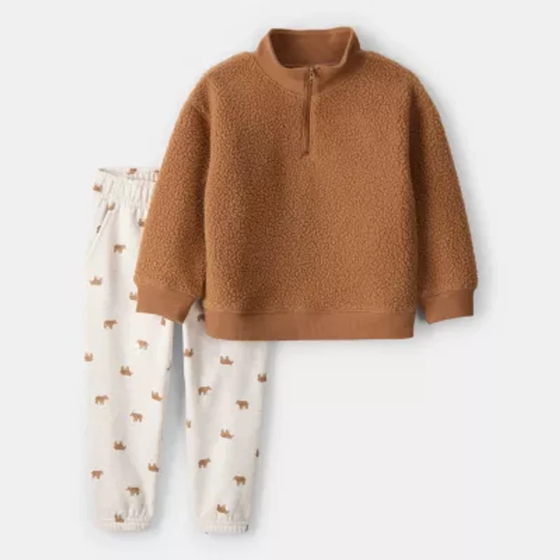 Carter's Sherpa Bear Toddler Boys 2-pc. Pant Set