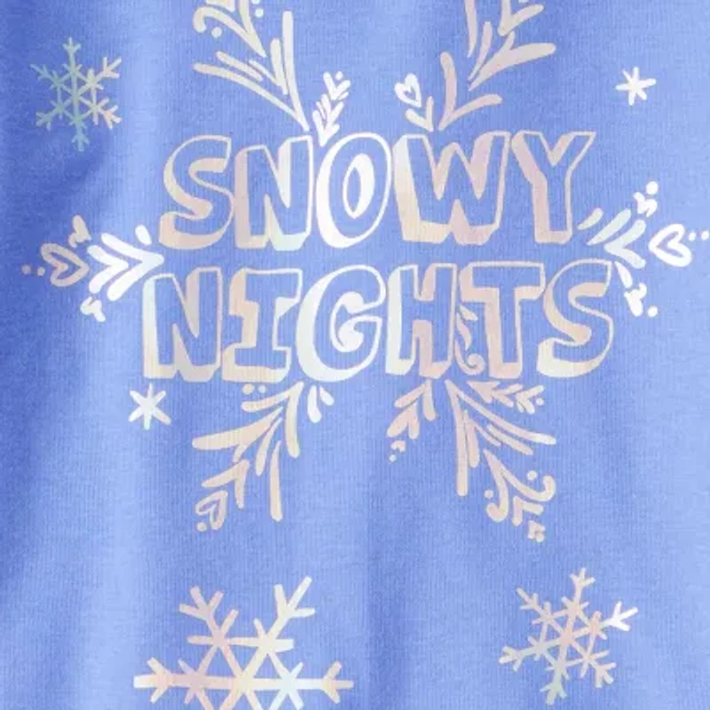 Carter's Little & Big Kid Girls Rib Round Neck Long Sleeve 4-pc. Pajama Sets