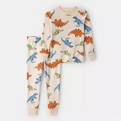 Carter's Velboa Toddler Boys Round Neck Long Sleeve 2-pc. Pajama Sets
