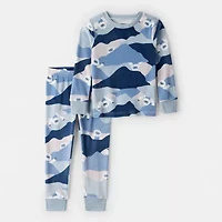 Carter's DreamPlush Velour-Velboa Toddler Boys Round Neck Long Sleeve 2-pc. Pajama Sets