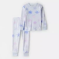 Carter's Velboa Toddler Girls Round Neck Long Sleeve 2-pc. Pajama Sets