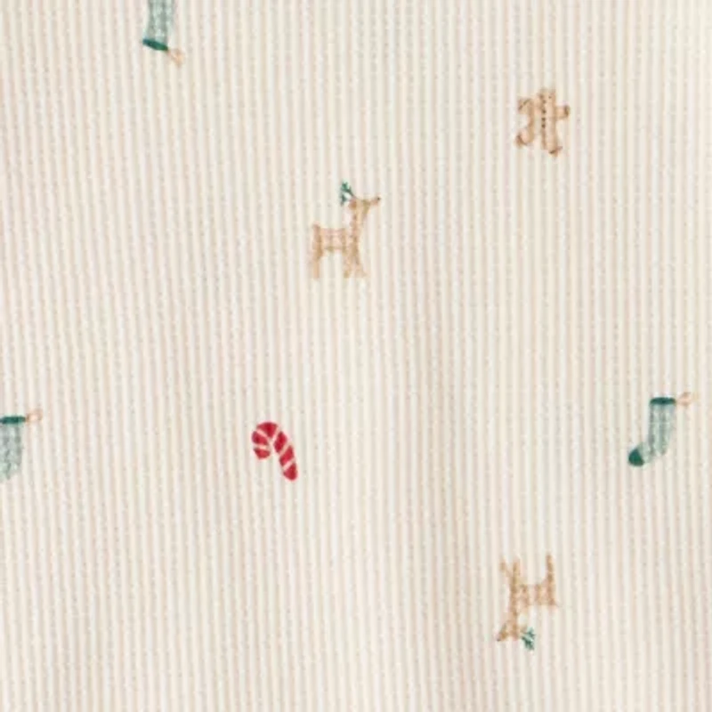 Carter's Family Matching Holiday Toddler Unisex Rib Round Neck Long Sleeve 2-pc. Pajama Sets