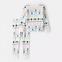 Carter's Family Matching Fairisle Toddler Unisex Rib Round Neck Long Sleeve 2-pc. Pajama Sets