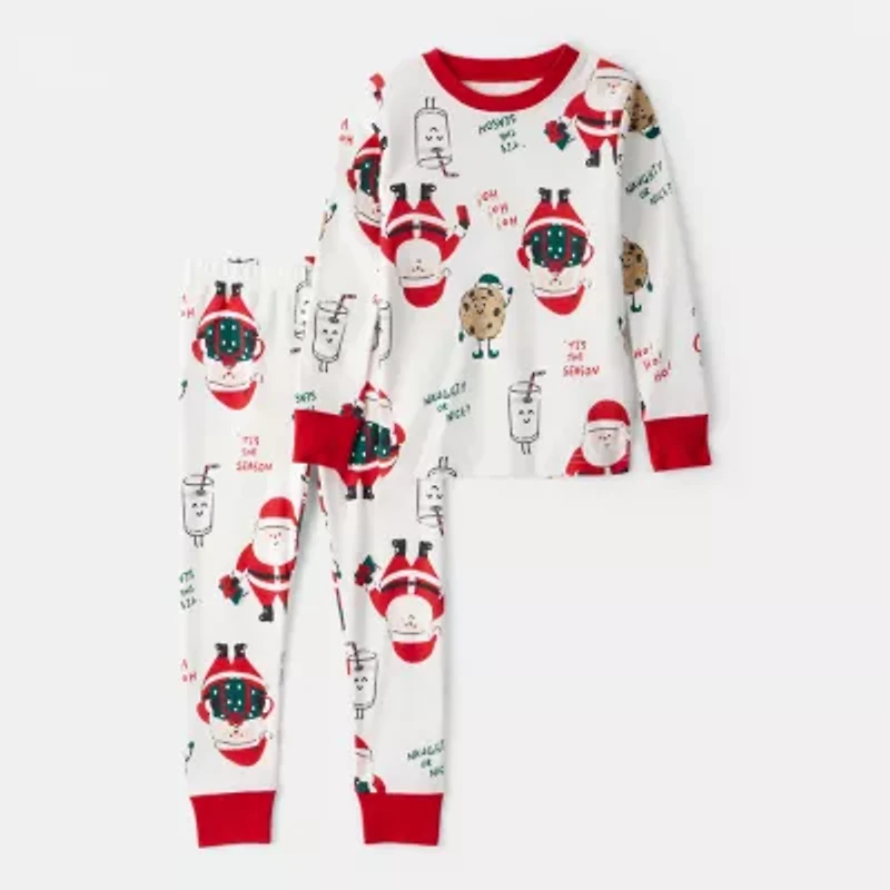 Carter's Family Matching Santa Toddler Unisex Round Neck Long Sleeve 2-pc. Pajama Sets