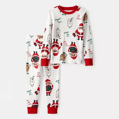 Carter's Family Matching Santa Toddler Unisex Round Neck Long Sleeve 2-pc. Pajama Sets