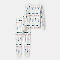 Carter's Family Matching Fairisle Little & Big Kid Unisex Rib Round Neck Long Sleeve 2-pc. Pajama Sets