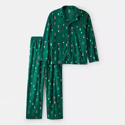 Carter's Family Matching Adult Christmas Tree Unisex Fleece Long Sleeve 2-pc. Pajama Sets