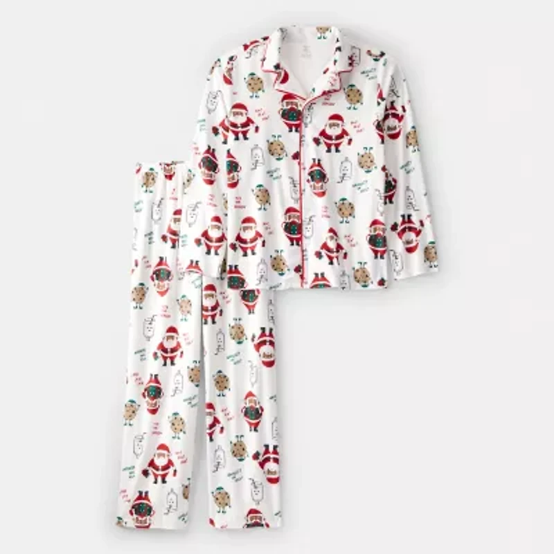 Carter's Family Matching Adult Santa Unisex Fleece Long Sleeve 2-pc. Pajama Sets
