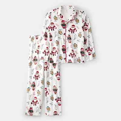Carter's Family Matching Adult Santa Unisex Fleece Long Sleeve 2-pc. Pajama Sets