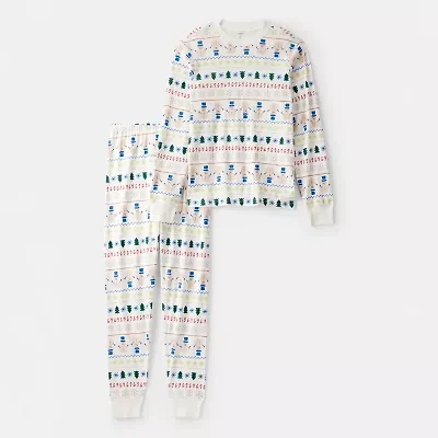 Carter's Family Matching Adult Fairisle Unisex Rib Round Neck Long Sleeve 2-pc. Pajama Sets