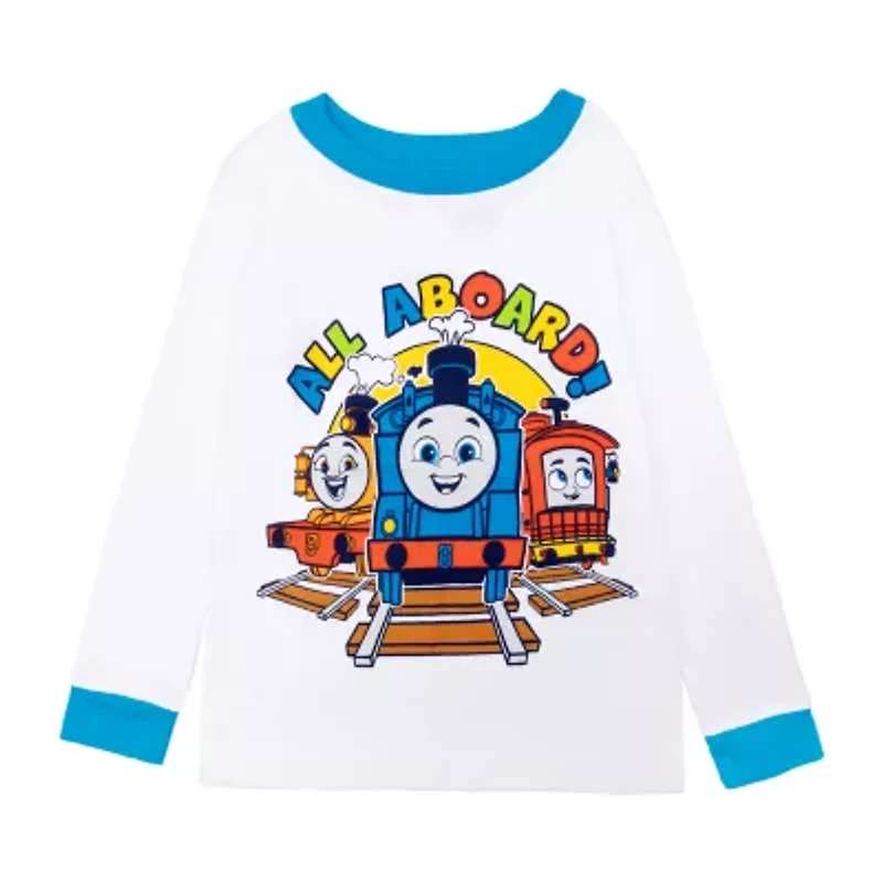 Toddler Boys Thomas and Friends Crew Neck Long Sleeve 4-pc. Pajama Sets