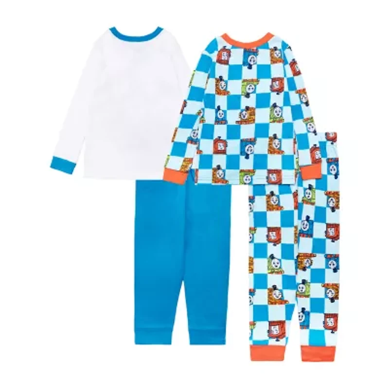 Toddler Boys Thomas and Friends Crew Neck Long Sleeve 4-pc. Pajama Sets