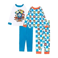 Toddler Boys Thomas and Friends Crew Neck Long Sleeve 4-pc. Pajama Sets