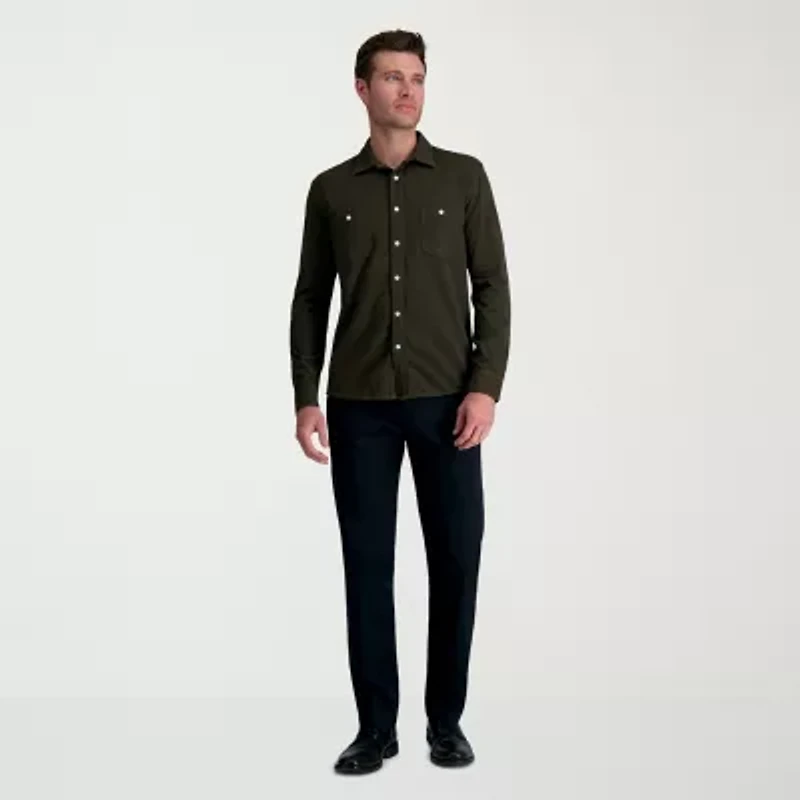 Haggar Mens Straight Fit Flat Front Pant