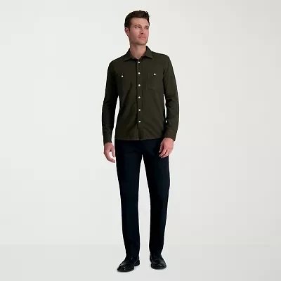 Haggar Mens Straight Fit Flat Front Pant