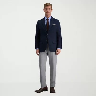 Haggar Premium Comfort Melange Broken Twill Mens Slim Fit Flat Front Pant