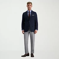 Haggar Premium Comfort Melange Broken Twill Mens Slim Fit Flat Front Pant