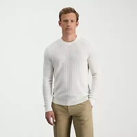 Haggar Mens Crew Neck Long Sleeve Pullover Sweater