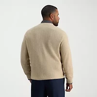 Haggar Mens Crew Neck Long Sleeve Pullover Sweater