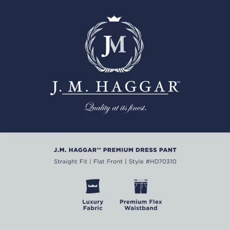 Haggar JMH Flannel Mens Straight Fit Flat Front Pant
