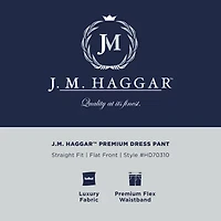 Haggar JMH Flannel Mens Straight Fit Flat Front Pant