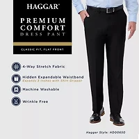 Haggar Premium Comfort Mens Classic Fit Flat Front Pant