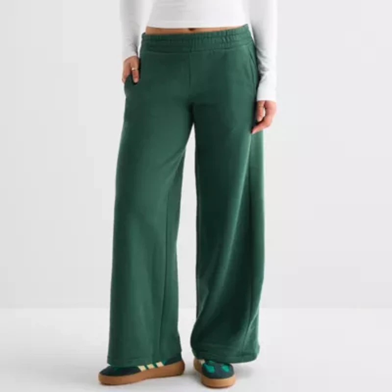 Arizona Womens Juniors Low Rise Fleece Sweatpant