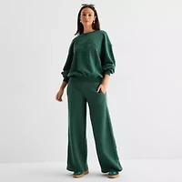 Arizona Womens Juniors Low Rise Fleece Sweatpant