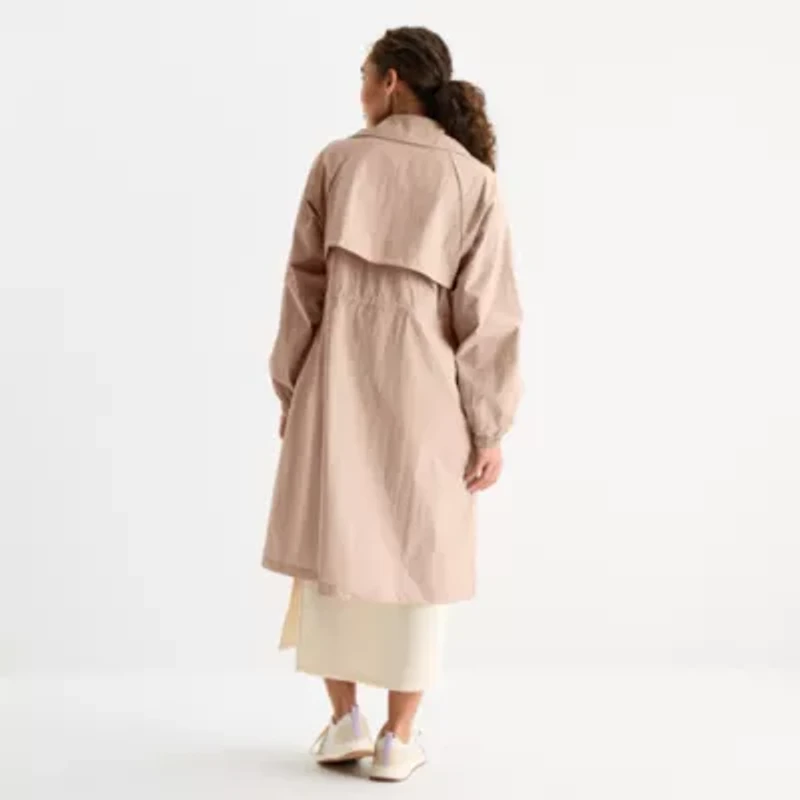 Xersion Womens Heavyweight Woven Trench Coat