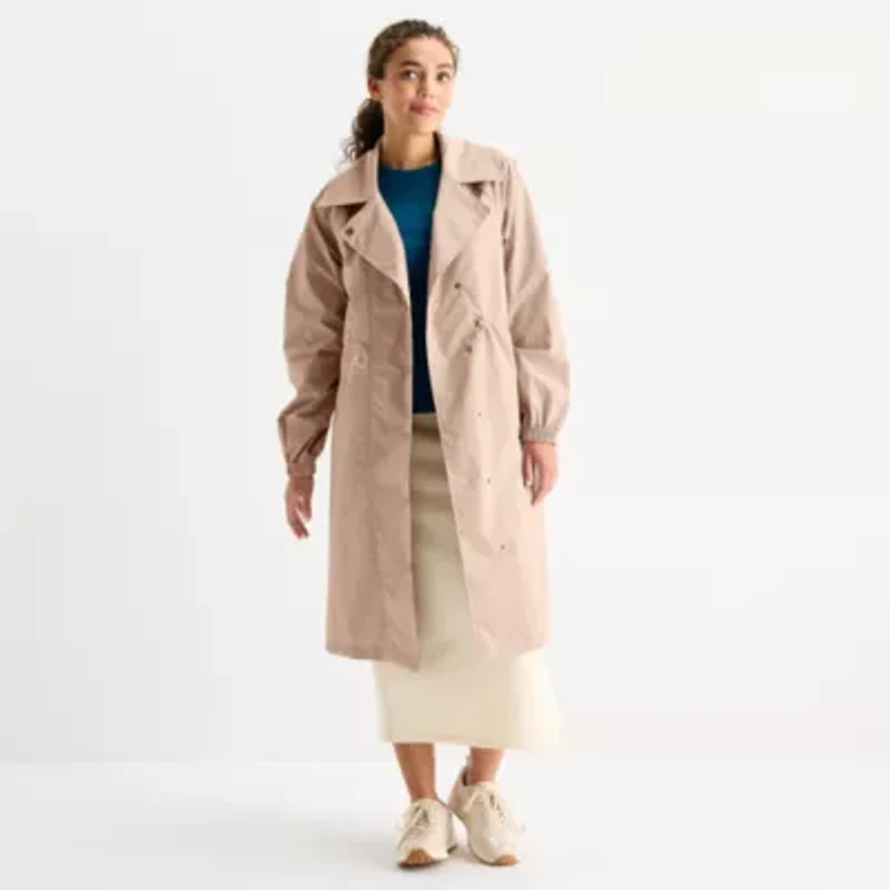 Xersion Womens Heavyweight Woven Trench Coat