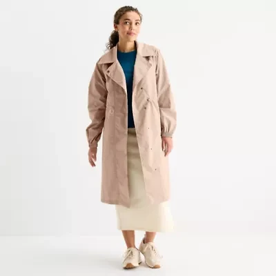 Xersion Womens Heavyweight Woven Trench Coat