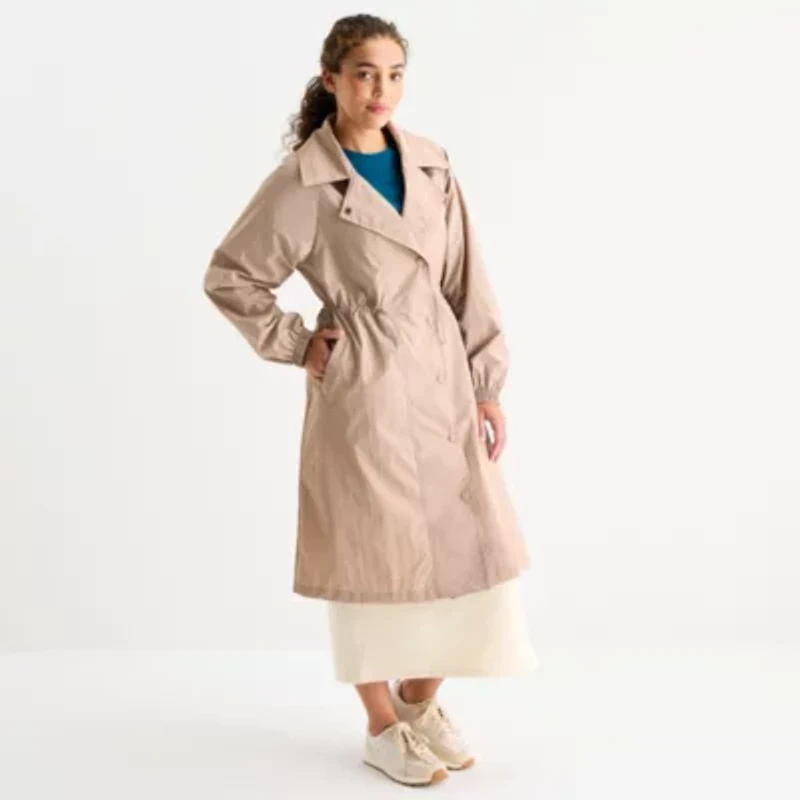 Xersion Womens Heavyweight Woven Trench Coat