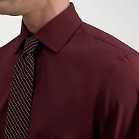 Haggar Smart Wash Mens Slim Fit Easy Care Long Sleeve Dress Shirt