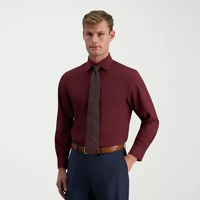 Haggar Smart Wash Mens Slim Fit Easy Care Long Sleeve Dress Shirt