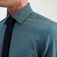 Haggar Smart Wash Mens Slim Fit Easy Care Long Sleeve Dress Shirt