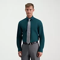 Haggar Smart Wash Mens Slim Fit Long Sleeve Dress Shirt