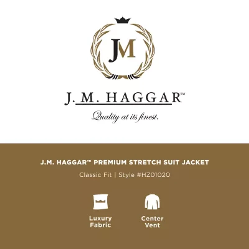 Haggar JMH Mens Classic Fit Plaid Suit Jacket