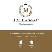 Haggar JMH Mens Classic Fit Plaid Suit Jacket