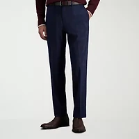 Haggar JMH Mens Plaid Slim Fit Flat Front Suit Pant