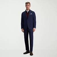 Haggar JMH Mens Plaid Slim Fit Flat Front Suit Pant