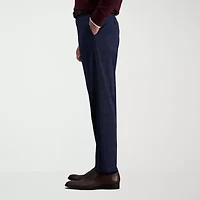 Haggar JMH Mens Plaid Slim Fit Flat Front Suit Pant