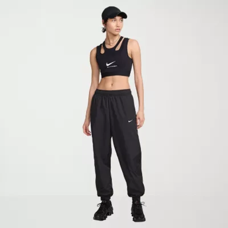 Nike Womens Drawstring Waist Lightweight Cinched Mid Rise Active Jogger Pant