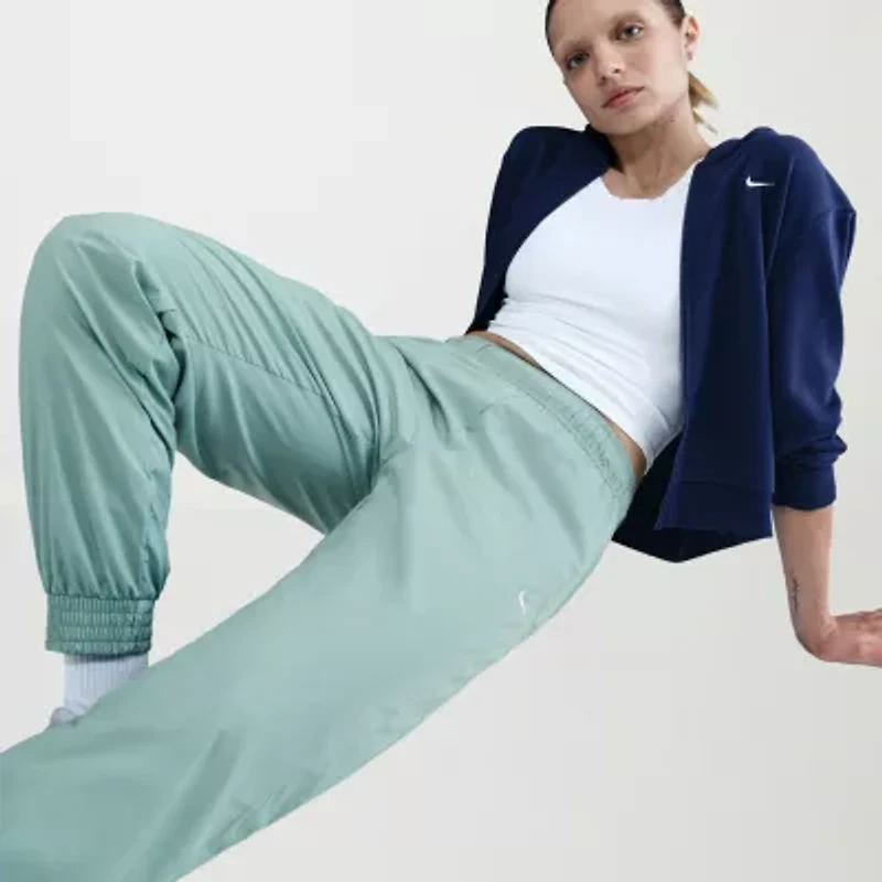 Nike Womens Drawstring Waist Lightweight Cinched Mid Rise Active Jogger Pant