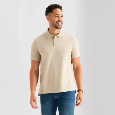 St. John's Bay Premium Stretch Mens Classic Fit Short Sleeve Polo Shirt