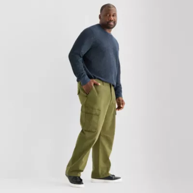 mutual weave Mens Relaxed Fit Big and Tall Cargo Pant