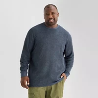 mutual weave Mens Crew Neck Long Sleeve Regular Fit Big and Tall Thermal Top