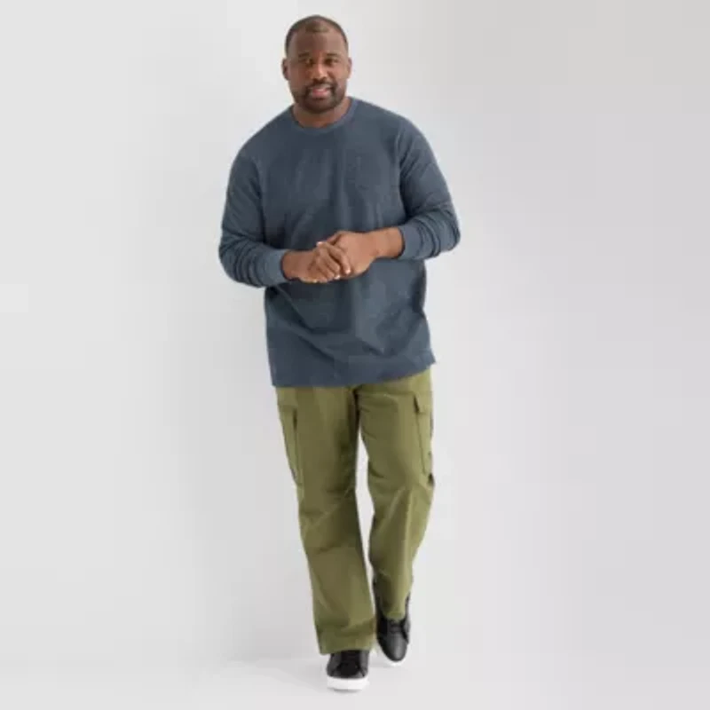 mutual weave Mens Crew Neck Long Sleeve Regular Fit Big and Tall Thermal Top
