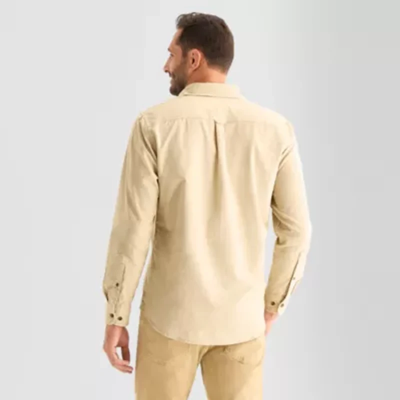 mutual weave Mens Long Sleeve Regular Fit Button-Down Shirt